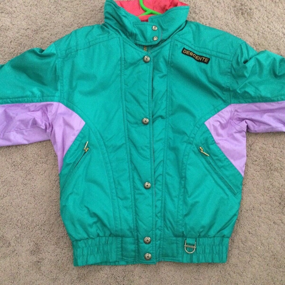 Vintage Descente Women's Bomber Ski Jacket 80s Size 8, 10 or Medium